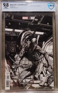 ALIEN #1 CBCS 9.8 wp David FINCH One Per STORE Black White Sketch INCENTIVE   - Picture 1 of 3