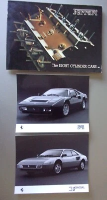 Cilindro de oito Ferrari Carros Imprensa Orig 1985 Pack - 328 Gtb Gts Mondial - #369/85 - Imagem 1 de 4
