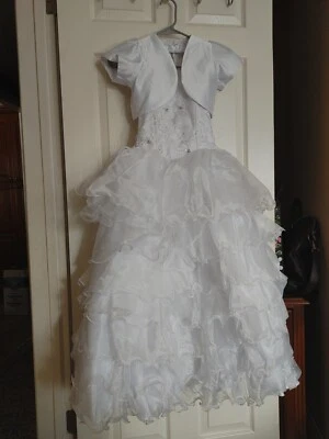 2 Pieces Teen Girls Bridesmaid Dresses Round Neck Sleeveless puffy Maxi Dress  - Image 1 of 4