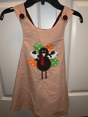 Vestido Jersey Kelly’s Niños Niñas Delantero TURQUÍA Talla 4 5 S ACCIÓN DE GRACIAS NUEVO CON ETIQUETAS Nuevo Foto 1 de 3