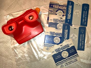 Vtg View-Master Red Viewer 6 Reels Las Vegas Nevada Boulder Hoover Dam Preowned - Picture 1 of 3