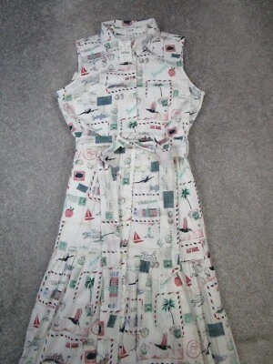 Camisa de vestir J.Crew para mujer 6 Petite blanca verde rojo azul algodón envolvente blusa nueva Foto 1 de 4