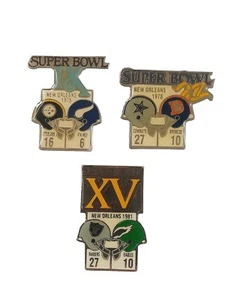 Spille vintage Super Bowl 1975, 78 e 81 NFL 3 spille - Foto 1 di 7