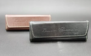 Estuche para gafas triple imitación cuero negro o marrón verde David NUEVO - Imagen 1 de 20