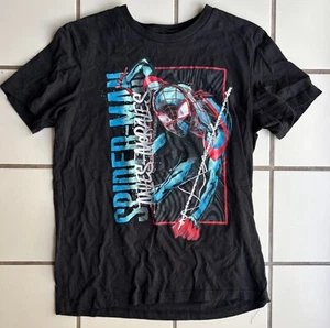 Marvel Miles Morales Spider Man Black T-Shirt Youth Boys Size M (8) - Picture 1 of 2