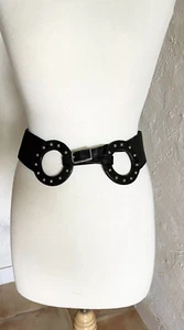 By Malene Birger Black Leather Studded Belt Size M Rrp$250 - Picture 1 of 6