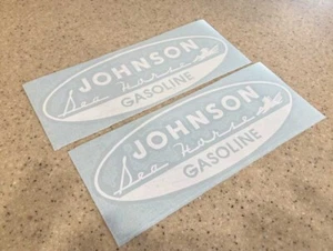 Johnson Sea Horse Vintage Fuel Tank Decal 2-PAK FREE SHIP + Free Fish Decal! - Picture 1 of 1