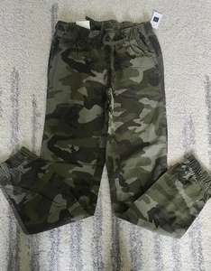 Gap Kids Boys Elastic Waist Camo Pants Size XL Green New! NWT - Picture 1 of 4