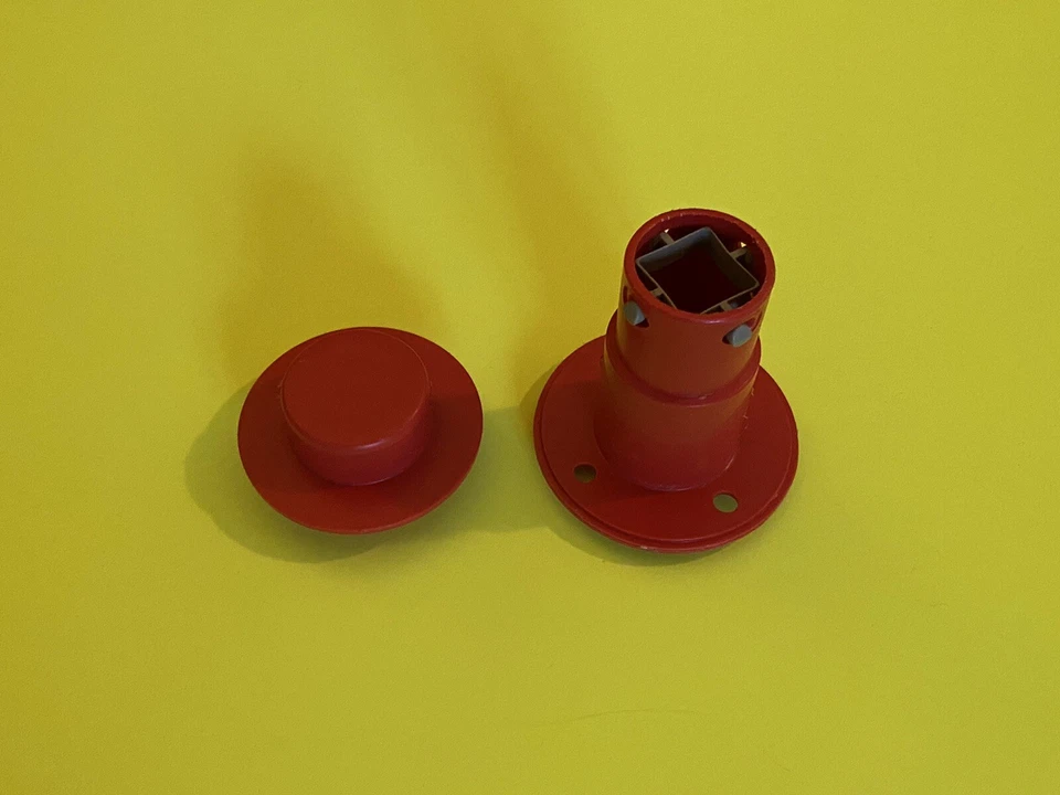 Playskool Pipeworks Red AXEL & CAP Connector Fastener For Wheels OEM Part Pieces - Image 1 of 1