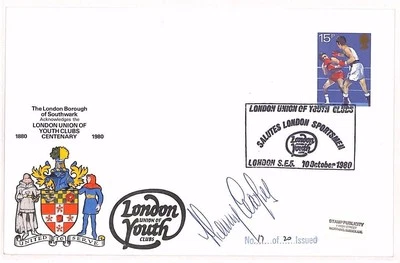 GB BOXING AUTOGRAPH *Henry Cooper* Signed Cover #17/20 1980 {samwells}AU187 - Image 1 of 3