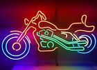 20"x16" Motorcycle Garage Open Neon Sign Lamp Light Glass Bar Beer Artwork JY