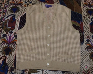 RALPH LAUREN ITALY Purple Label 100% CASHMERE Sweater Vest Sz XL - Bild 1 von 6