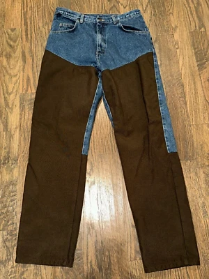Wrangler Men's Brush Guard Hunting Pants Jeans 36x34 Rugged Wear Blue Brown - Image 1 of 4