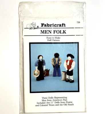 Fabricraft pattern #720 Men Folk 11" doll decorations - Image 1 of 4
