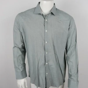 Chemise homme boutonnée devant Billy Reid taille L coupe standard bleu gris - Photo 1/5