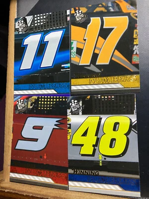2010 Press Pass NASCAR Racing lot of 4 Winning Numbers cards Hamlin Kenseth - Image 1 of 4