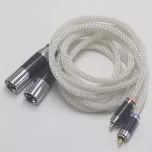 Audiophile 16 Kerne Reines Silber Verbindungen XLR Stecker Buchse auf Cinch Stecker Kabel - Bild 1 von 6