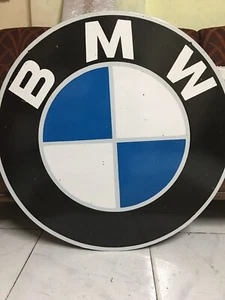 BMW Rare Porcelain Enamal Heavy Metal 30 inches Double Side - Picture 1 of 2