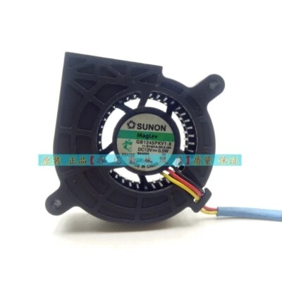 SUNON GB1245PKV1-8 AY 12V 0.5W 4520 3pin Turbo Blower Fan - Image 1 of 4