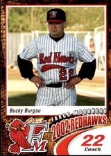 2002 Fargo-Moorhead RedHawks Domino's #6 Bucky Burgau North Dakota State Card