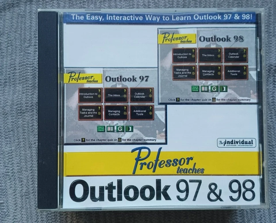 Professor Teaches Outlook 97 y 98 (software CD-ROM PC, 1998, individual) Foto 1 de 1