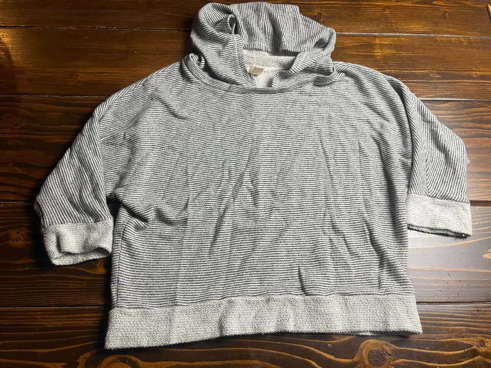 Mossimo Sweater, Women's Size XL, Gray White, Hoodie, Terri Cloth, Pullover - Image 1 of 4