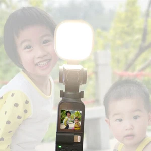 5600K/3200K Led Light + Clip Adaptor + Charging Cable for DJI Osmo Pocket Selfie - Picture 1 of 8