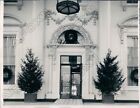 1940 Washington DC White House Entrance Christmas Trees & Wreaths Press Photo