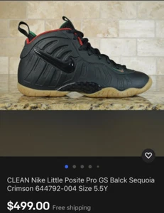 NIKE FOAMPOSITE PRO BLACK RED GREEN Sz 7 644792-004 2015 Release $500 Retail - Picture 1 of 12