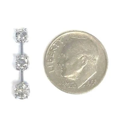 14 Karat White Gold 2/3 CT Round Diamond Past Present Future Pendant P375 - Image 1 of 4