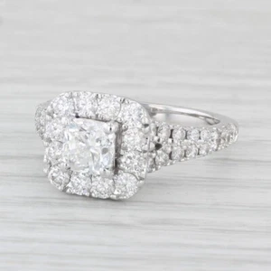 Neil Lane 2.30ctw Princess Diamond Halo Engagement Ring 14k White Gold Size 6.75 - Picture 1 of 10