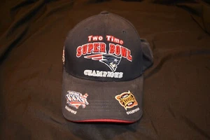 New England Patriots Two Time Super Bowl Champions Baseball Cap Schwarz One Size - Bild 1 von 3