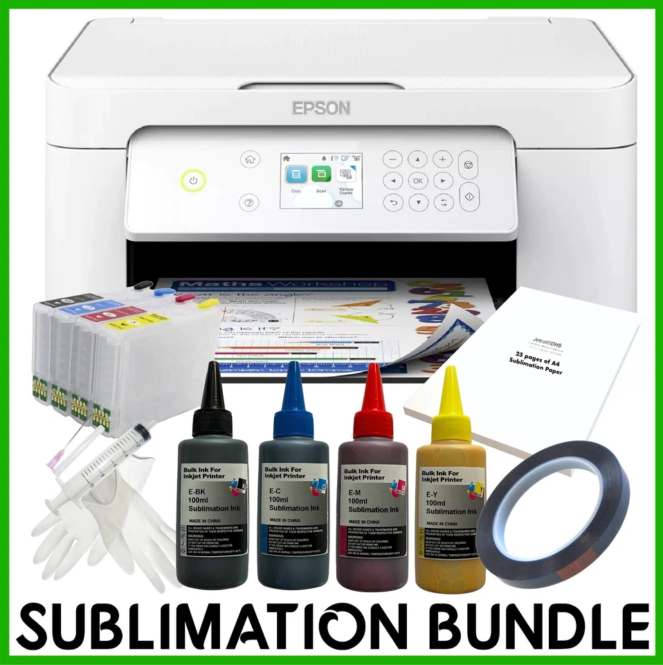 Sublimation Bundle: Epson XP-4205 All-in-1 + non-oem Ink, ARC Cartridges & Paper - Image 1 of 4