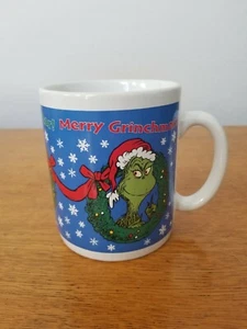 1998 The Grinch Coffee 30 oz Mu Dr. Seuss Jumbo Merry Grinchmas and Happy Who - Picture 1 of 5