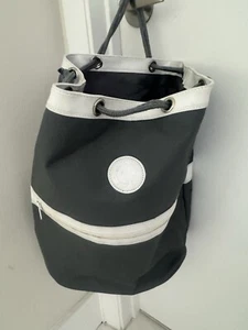 Lancome Paris Lined Zippered Tote Bag/purse Gray/White - Picture 1 of 16