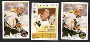 1993 Jeff Daniels O-Pee-Chee Premier Hockey Rookie RC Pittsburgh Penguins Lot
