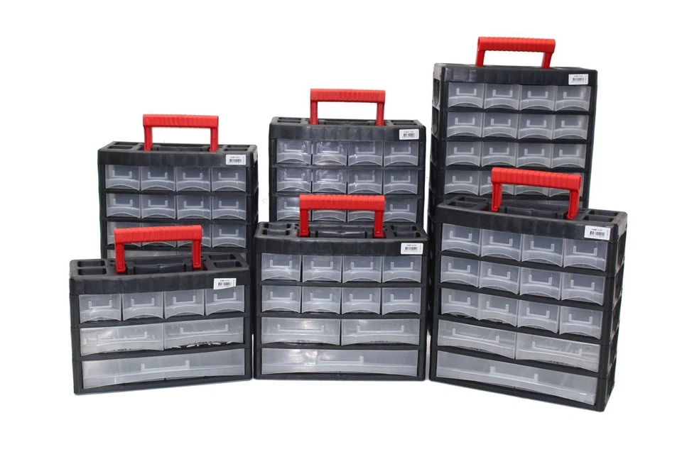 NEW Parts Craft Organiser Storage Case Unit With Clear Draw Boxes & Carry Handle - Image 1 of 1