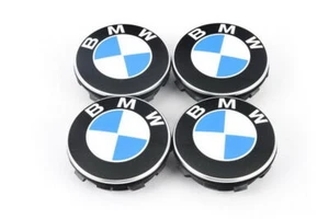 Genuine BMW Floating Wheel Centre Hub Caps SET OF 4 65mm NEW - Picture 1 of 3