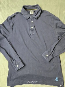 Psycho Bunny Shirt Herren Medium Blau Langarm Polo Logo 6 Golf Preppy Pima - Bild 1 von 15