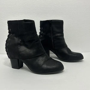 Fergalicious By Fergie Trina Black Womens 11M Faux Suede Ankle Boots - Picture 1 of 8