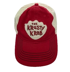 Cappello Universal Studios The Krusty Krab rosso bianco berretto con cinturino SpongeBob taglia unica - Foto 1 di 4