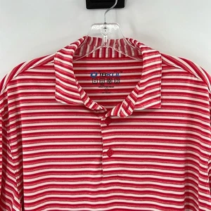 IBKUL Men's UPF50+ SS Performance Polo Shirt - Red/White - Large - Picture 1 of 6