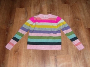 Gap Kids Girls Sweater Medium Colorful Striped Rainbow Long Sleeves 819 - Picture 1 of 6