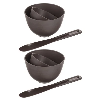 Set 6 pezzi ciotola e spatola miscelazione maschera viso silicone per salone di bellezza - Immagine 1 di 4