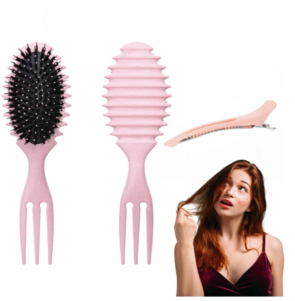 Curly Hair Brush, Curl Defining Brush, 2025 Bristle Styling Brush for Curly Hair - Image 1 of 1