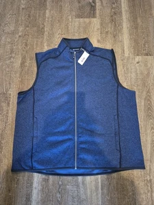 Cutter & Buck Men’s Full Zip Fleece Vest XXXL Blue NWT - Picture 1 of 5