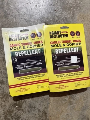 Tubos de túnel de ajo The Giant Destroyer para topo/gofo 2 paquetes de 10 (20 tubos) Foto 1 de 2