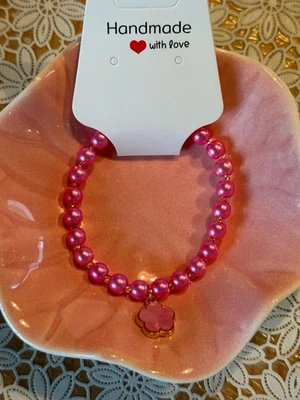 Kleeblatt Armband pink - Bild 1 von 2