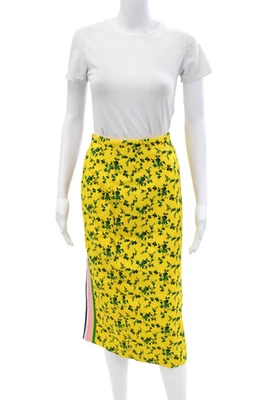 Nº21 Mujer Espalda Cremallera Hasta la Rodilla Floral Falda Lápiz Amarillo Verde Talla IT 38 Foto 1 de 4