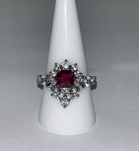 Size 9 PERFECTLY POLISHED LOVE & GRACE Ruby Ring HEMATITE Bomb Party July 2025 - Picture 1 of 3